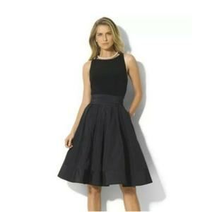 Lauren Ralph Lauren Sleeveless Wrap Taffeta Dress